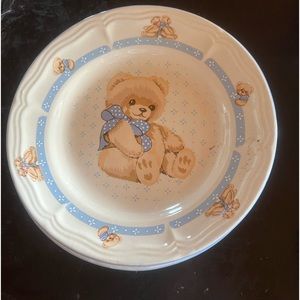 Tienshan Stoneware Country Bear Dinner Plates Set of Four